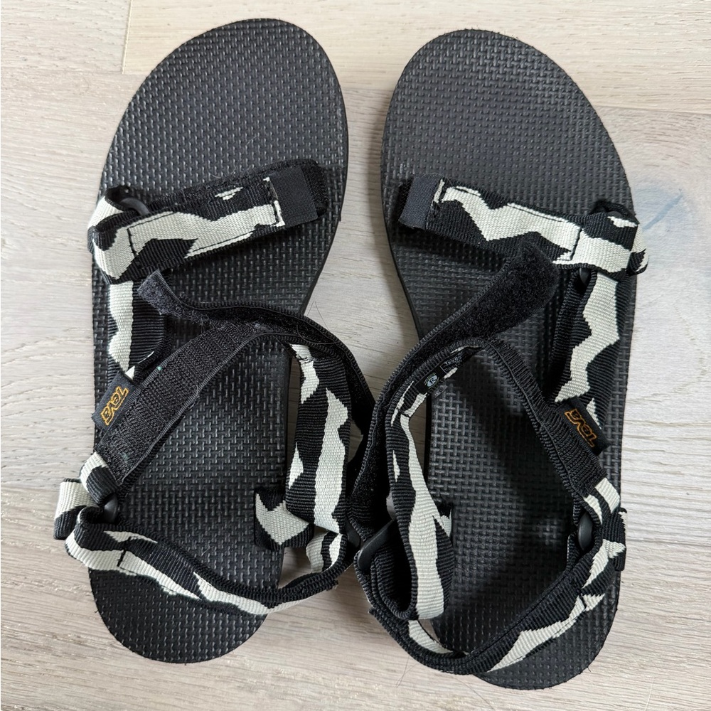 Teva Black and Cream Sandals